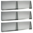 vidaXL Támfal 6 db 80 x 12 x 40 cm Horganyzott Acél Ezüst