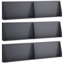 vidaXL Támfal 6 db 80 x 12 x 50 cm Acél Antracitszürke