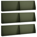 vidaXL Támfal 6 db 80 x 12 x 50 cm Acél Olajzöld