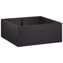 vidaXL Támfal 4 db 100 x 100 x 30 cm Acél Fekete