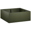 vidaXL Támfal 4 db 100 x 100 x 30 cm Acél Olajzöld