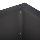 vidaXL Támfal 4 db 100 x 100 x 40 cm Acél Fekete