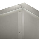 vidaXL Támfal 4 db 100 x 100 x 40 cm Rozsdamentes Acél Ezüst