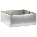 vidaXL Támfal 4 db 100 x 100 x 40 cm Rozsdamentes Acél Ezüst