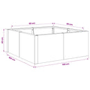 vidaXL Támfal 4 db 100 x 100 x 40 cm Rozsdamentes Acél Ezüst
