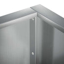 vidaXL Támfal 4 db 100 x 100 x 50 cm Horganyzott Acél Ezüst