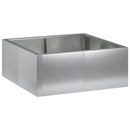 vidaXL Támfal 4 db 100 x 100 x 50 cm Horganyzott Acél Ezüst