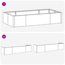vidaXL Támfal 6 db 200 x 100 x 30 cm Horganyzott Acél Ezüst