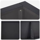 vidaXL Támfal 6 db 200 x 100 x 50 cm Acél Fekete