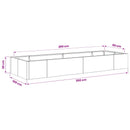 vidaXL Támfal 8 db 300 x 100 x 30 cm Acél Fekete