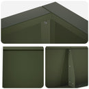 vidaXL Támfal 8 db 300 x 100 x 30 cm Acél Olajzöld