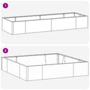 vidaXL Támfal 8 db 300 x 100 x 40 cm Acél Fekete