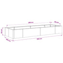 vidaXL Támfal 8 db 300 x 100 x 50 cm Acél Fekete