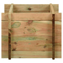 vidaXL Kertemelt Zöldségágy Zöld 80 x 80 x 32 cm Tömör Fenyőfa
