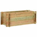 vidaXL Kertemelt Zöldségágy Zöld 120 x 80 x 32 cm Tömör Fenyőfa