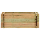 vidaXL Kertemelt Zöldségágy Zöld 120 x 80 x 32 cm Tömör Fenyőfa