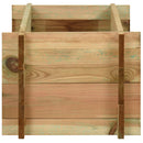 vidaXL Kertemelt Zöldségágy Zöld 120 x 80 x 32 cm Tömör Fenyőfa