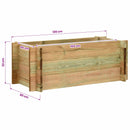 vidaXL Kertemelt Zöldségágy Zöld 120 x 80 x 32 cm Tömör Fenyőfa