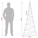 vidaXL Akasztható karácsonyfa 180 cm 100 LED Többszínű