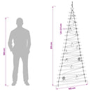 vidaXL Akasztható karácsonyfa 210 cm 130 LED Többszínű Tömör Kőrisfa