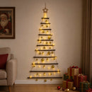 vidaXL Függő karácsonyfa gömbökkel 150 cm 80 LED Meleg fehér