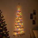 vidaXL Függő karácsonyfa gömbökkel 120 cm 50 LED Többszínű
