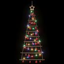vidaXL Függő karácsonyfa gömbökkel 120 cm 50 LED Többszínű