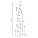 vidaXL Függő karácsonyfa gömbökkel 120 cm 50 LED Többszínű