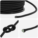 vidaXL Bungee Kötél 8 mm Fekete PP és gumi