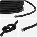 vidaXL Bungee Kötél 10 mm Fekete PP és gumi