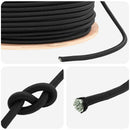 vidaXL Bungee Kötél 10 mm Fekete PP és gumi