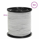 vidaXL Bungee Kötél 6 mm Fekete és Fehér PP és gumi