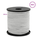 vidaXL Bungee Kötél 6 mm Fekete és Fehér PP és gumi