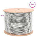 vidaXL Bungee Kötél 10 mm Fekete és Fehér PP és gumi