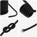 vidaXL Bungee Kötél Horgokkal 4 mm Fekete PP és gumi