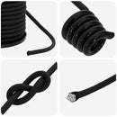 vidaXL Bungee Kötél Horgokkal 6 mm Fekete PP és gumi