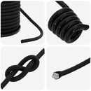 vidaXL Bungee Kötél Horgokkal 6 mm Fekete PP és gumi