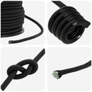 vidaXL Bungee Kötél Horgokkal 8 mm Fekete PP és gumi
