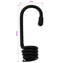 vidaXL Bungee Kötél Horgokkal 10 mm Fekete PP és gumi