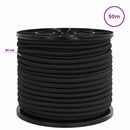 vidaXL Bungee Kötél Horgokkal 10 mm Fekete PP és gumi