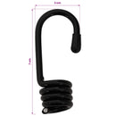 vidaXL Bungee Kötél Horgokkal 8 mm Fekete és Fehér PP és gumi