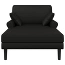 vidaXL Sezlon Fekete Műbőr