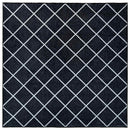 vidaXL Szőnyeg ORIZ Fekete gyémánt minta 160 x 160 cm 100% poliészter