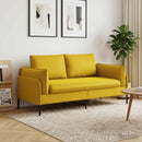 vidaXL Kétüléses Kanapé 2-személyes Sárga 188 x 81 x 89 cm Bársony