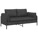 vidaXL Kétüléses Kanapé Fekete 188 x 81 x 89 cm Műbőr