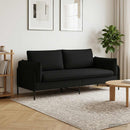 vidaXL 3-Fős kanapé Fekete 222 x 81 x 89 cm Szövet
