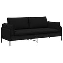vidaXL 3-Fős kanapé Fekete 222 x 81 x 89 cm Szövet