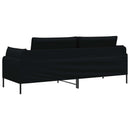 vidaXL 3-Fős kanapé Fekete 222 x 81 x 89 cm Szövet