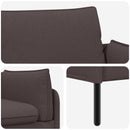 vidaXL 3-Fős kanapé Sötét Barna 222 x 81 x 89 cm Szövet