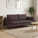 vidaXL 3-Fős kanapé Sötét Barna 222 x 81 x 89 cm Szövet